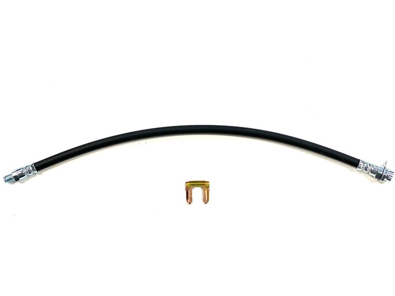 The Stop Shop Rubber Brake Hose, 3/8"-24 Male to 3/8"-24 Female, 18" Long Generic Hose - Not Made for Any Specific Vehicle